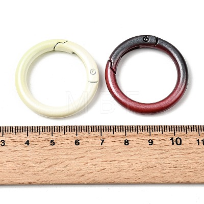 Spray Paint Alloy Spring Gate Rings FIND-C086-03B-1