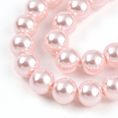 Baking Painted Pearlized Glass Pearl Bead Strands HY-N002-4mm-A10-1