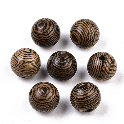 Natural Wenge Wood Beads WOOD-TA0002-01B-1