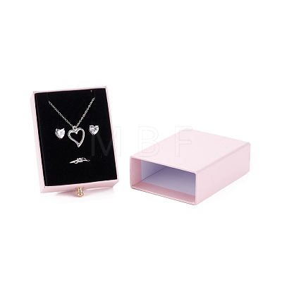 Rectangle Paper Drawer Jewelry Set Box CON-C011-02D-1