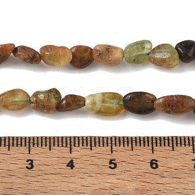 Natural Green Garnet Beads Strands GG-CBAAEDE-B04-1