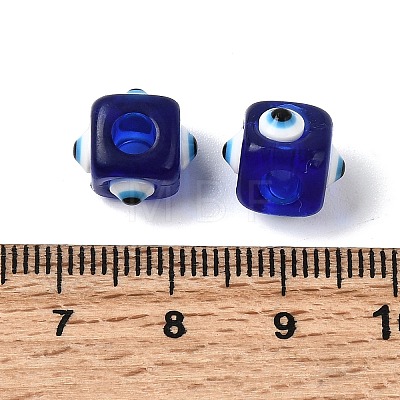 Resin Evil Eye European Beads RESI-A021-17-1