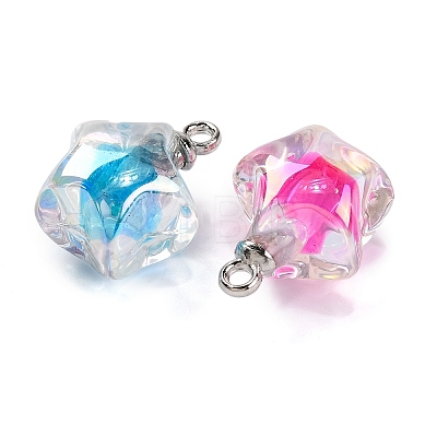 AB Color Resin Star Pendants RESI-U002-05-1