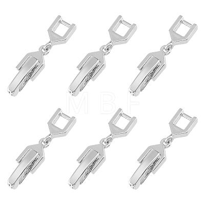 6Pcs Brass Fold Over Clasps KK-FH0007-43B-1