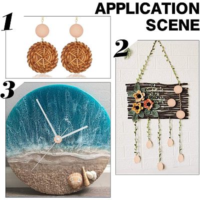 Beech Wooden Round Pieces LS-WOOD-WH0101-32B-1
