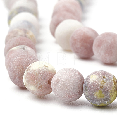 Natural Marble and Sesame Jasper/Kiwi Jasper Beads Strands X-G-T106-288-1