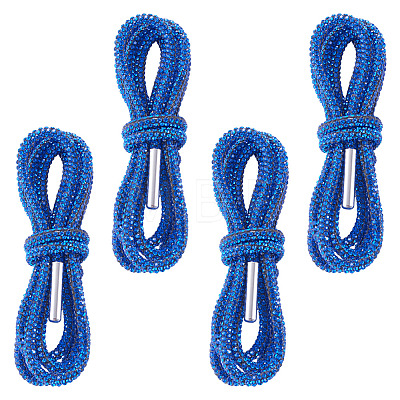 4Pcs Rhinestone Round Cord Shoelace FIND-TA0010-44P-01-1