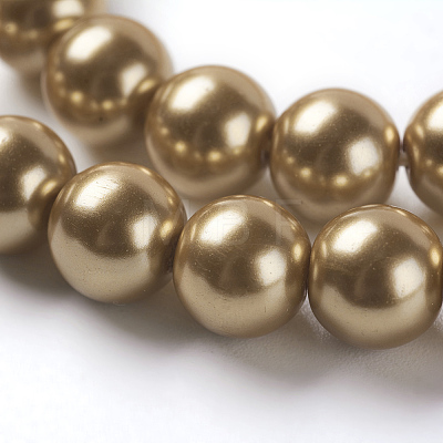 Eco-Friendly Dyed Glass Pearl Round Beads Strands HY-A002-8mm-RB094-1