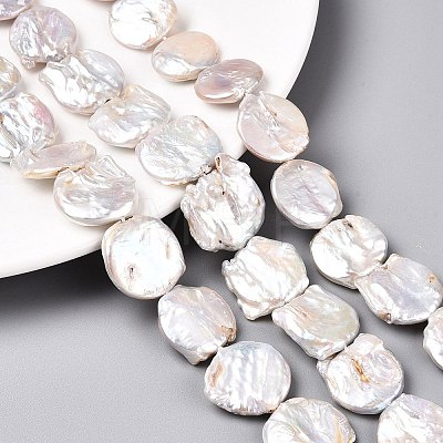 Natural Baroque Keshi Pearl Beads Strands PEAR-S018-06G-1