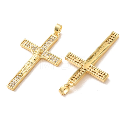 Easter Brass Micro Pave Clear Cubic Zirconia Pendants CU-CBA9AB3-28G-1