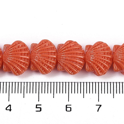 Synthetic Coral Dyed Carved Beads Strands CORA-K009-05A-02-1