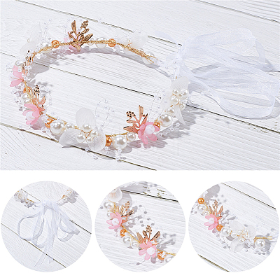 Wedding Party Beach Bridal Decorative Hair Accessories OHAR-WH0021-03B-1