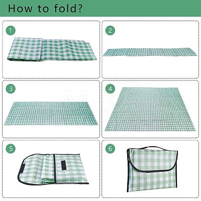 Portable Tartan Patern Non Woven Picnic Mat JX572B-02-1