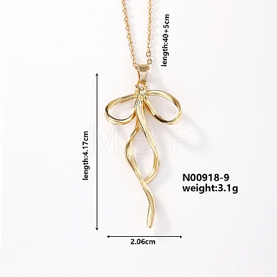 Fashionable and Elegant Butterfly Brass Pendant Necklaces QH8732-7-1