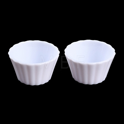 Mini Plastic Simulated Egg Tart Cup DJEW-C005-02B-1