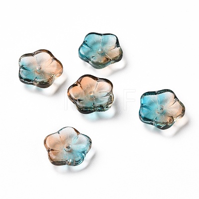Transparent Spray Painted Glass Beads LS-GLAA-I050-01F-1