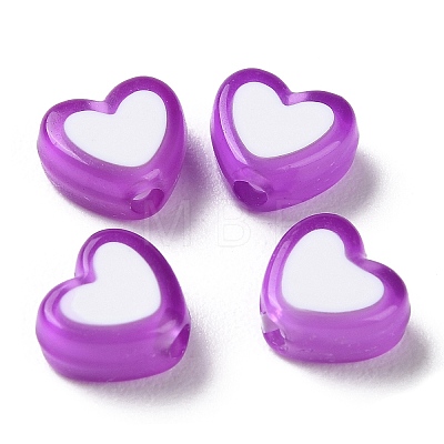 Heart Acrylic Beads TACR-S117-04A-1