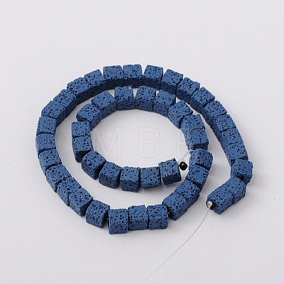 Dyed & Natural Lava Rock Beads Strands G-L435-01-8mm-21-1