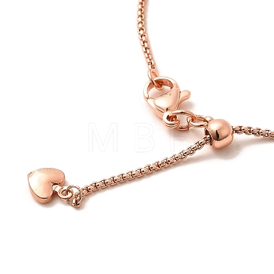 1mm Rack Plating Brass Box Chain Adjustable Slider Necklaces for Women Men MAK-L044-08RG-1