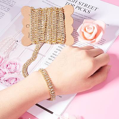 Brass Rhinestone Strass Chains CHC-BC0001-06-1