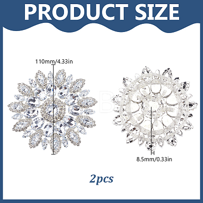 Iron Rhinestone & Glass Cabochons FIND-WH0366-419A-1
