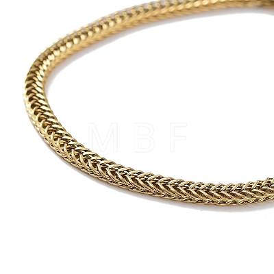316 Surgical Stainless Steel Diamond Cut Wheat Chain Bracelet BJEW-M305-07G-1