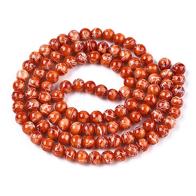 Drawbench Glass Round Beads GLAD-WH0001-01-22-1