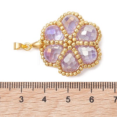 Seed Beads & Glass Beaded Pendants PALLOY-MZ01299-02-1