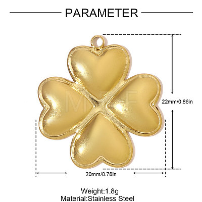 304 Stainless Steel Pendants STAS-OY007-83G-1
