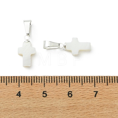 Natural Freshwater Shell Pendants PALLOY-JF05395-1