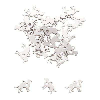 Unicraftale 304 Stainless Steel Puppy Charms STAS-UN0003-82-1