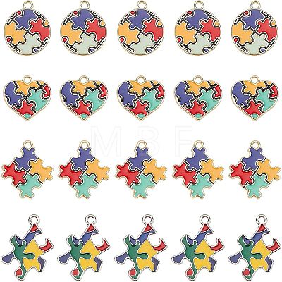  Alloy Enamel Pendants ENAM-NB0001-34-1