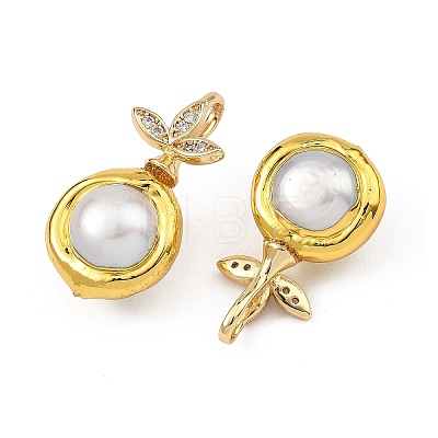 Natural Baroque Keshi Pearl Pendants PALLOY-JF05760-1