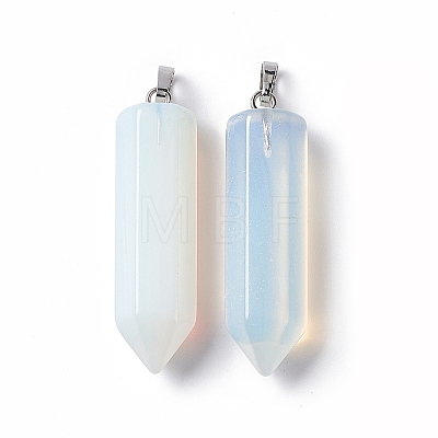 Opalite Double Terminated Pointed Pendants G-G926-01P-09-1