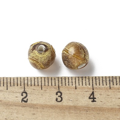 Handmade Gold Foil Glass Beads LAMP-P068-14C-1