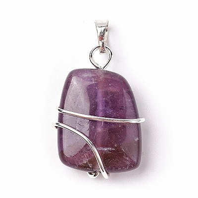 Natural Amethyst Pendants G-I220-D02-1