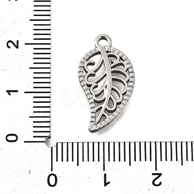 304 Stainless Steel Pendants STAS-Q362-08B-P-1