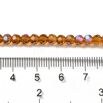 Electroplate Transparent Glass Beads Strands EGLA-A035-T4mm-L04-1