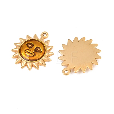 304 Stainless Steel Enamel Pendants STAS-Z187-05G-1