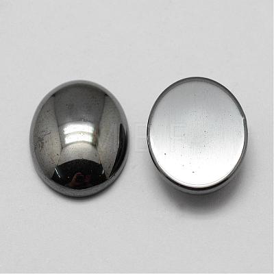 Non-magnetic Synthetic Hematite Cabochons G-P162-04-10x14mm-1