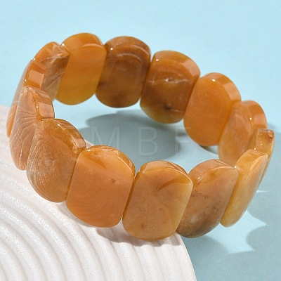 Natural Topaz Jade Beads Stretch Bracelets for Women Men BJEW-I323-02B-1