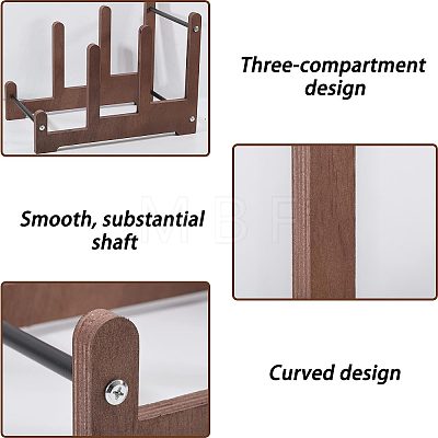 Wood Vinyl Record Storage Rack AJEW-WH0643-114-1