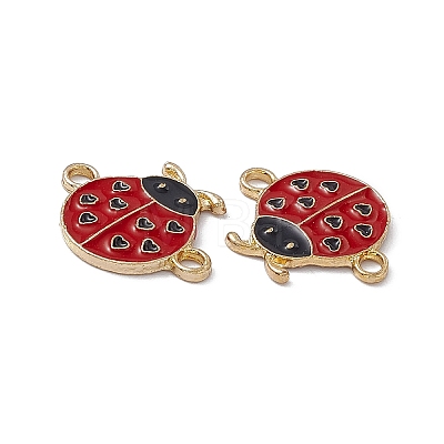 Alloy FireBrick Enamel Connector Charms FIND-A024-07G-1