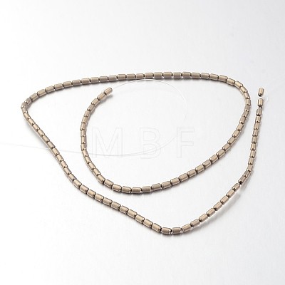 Electroplate Non-magnetic Synthetic Hematite Bead Strands G-F300-39-F06-1