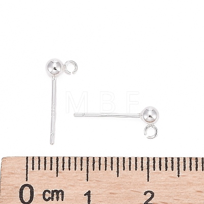 925 Sterling Silver Stud Earring Findings STER-S002-48-1