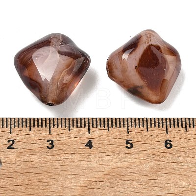 Opaque Acrylic Imitation Leopard Print Beads OACR-B052-01-1