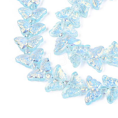Transparency Electroplate Glass Beads Strands GLAA-T023-39A-06-1