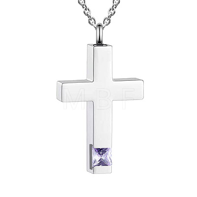 Cross Urn Ashes Pendant Necklace PW-WGBB57D-06-1