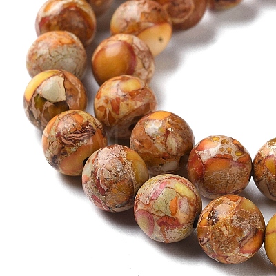 Natural Imperial Jasper Beads Strands G-I122-8mm-24-1