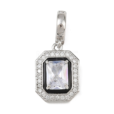 Brass Micro Pave Cubic Zirconia Pendants KK-K413-08P-1